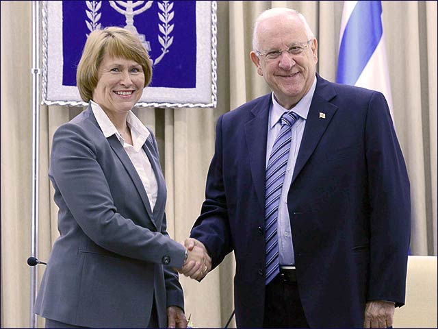 President Rivlin with UNOPS Executive Director Grete Faremo in Jerusalem