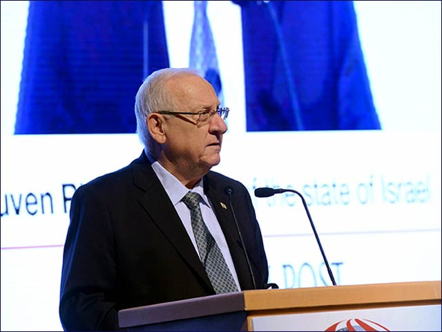 President Rivlin addressing the Jerusalem Post Diplomatic Conference