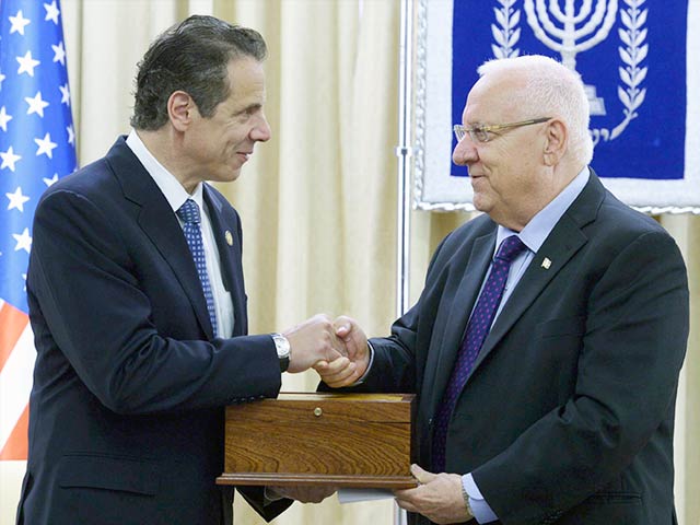 President Rivlin meeting with New York Governor Andrew Cuomo in Jerusalem