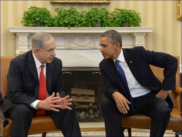 PM Benjamin Netanyahu with US President Barack Obama at the White House