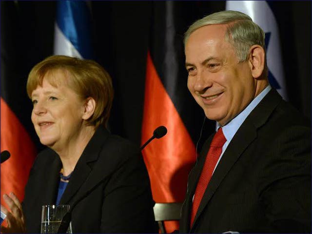 PM Netanyahu at press conference with Chancellor Angela Merkel