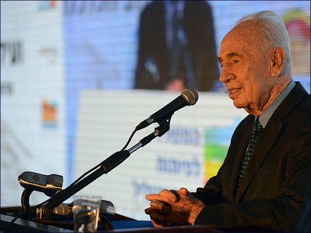 President Shimon Peres speaking at the Sixth Annual Negev Conference in Sderot