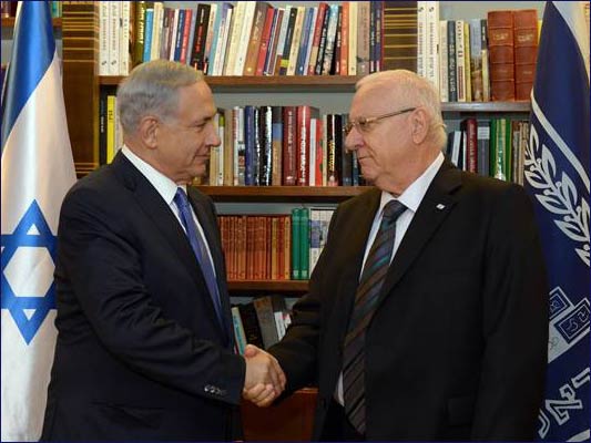 President Rivlin meeting with PM Netanyahu at the President's Residence.