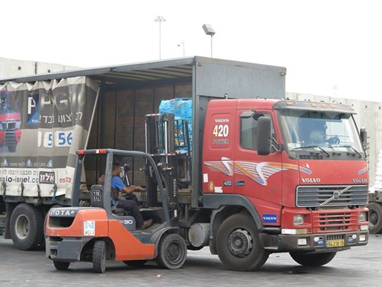 Humanitarian aid transfered to Gaza at the Kerem Shalom Crossing