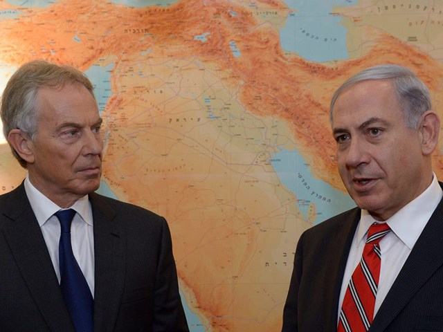 PM Netanyahu and Quarter representative Tony Blair