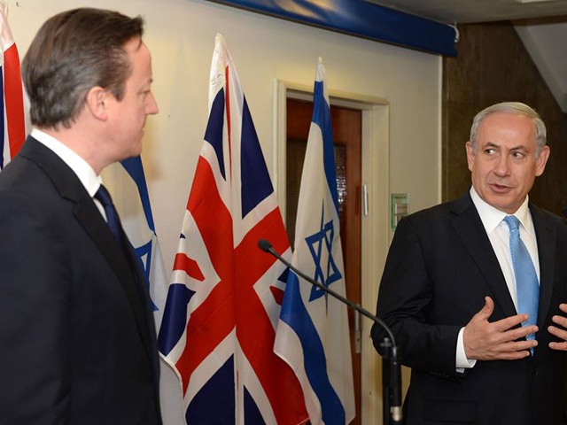 PM Netanyahu and British PM Cameron in Jerusalem