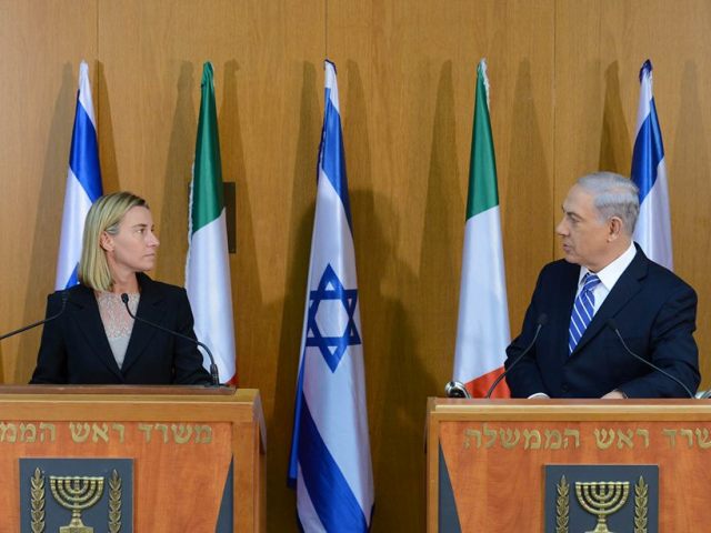 PM Netanyahu and Italian FM Federica Mogherini