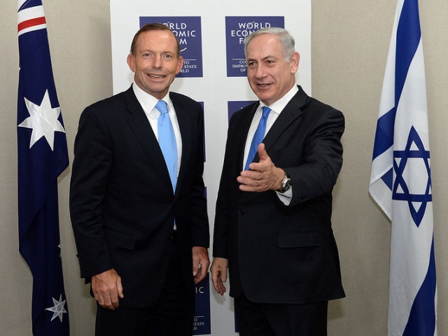 PM Netanyahu meets with Australian PM Tony Abbott in Davos