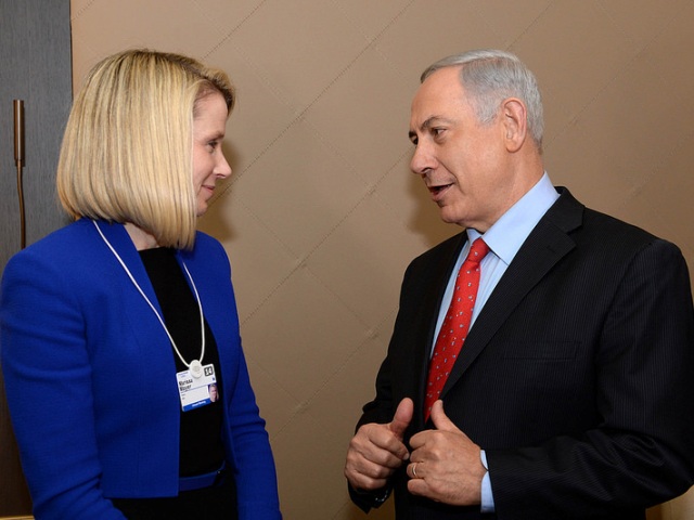 PM Netanyahu meets with Yahoo President and CEO Marissa Mayer