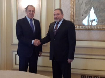 FM Liberman meets Russian FM Lavrov