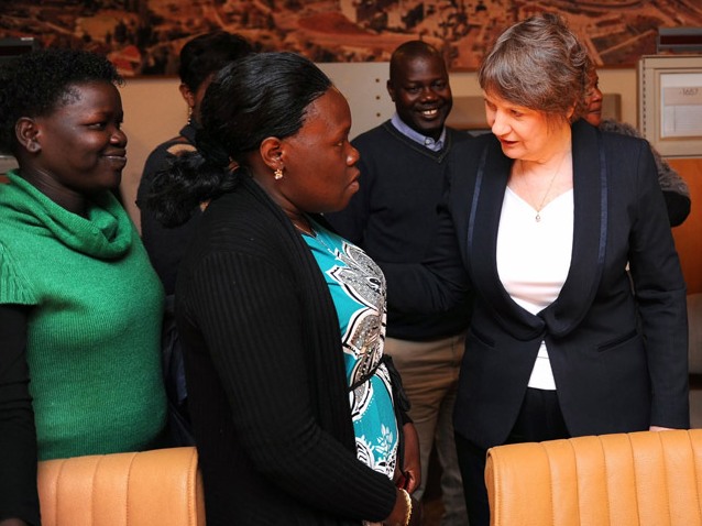 UNDP head Helen Clark meets with MASHAV trainees from Africa