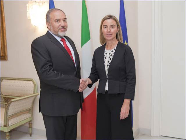 FM Liberman meets with Italian FM Federica Mogherini in Rome