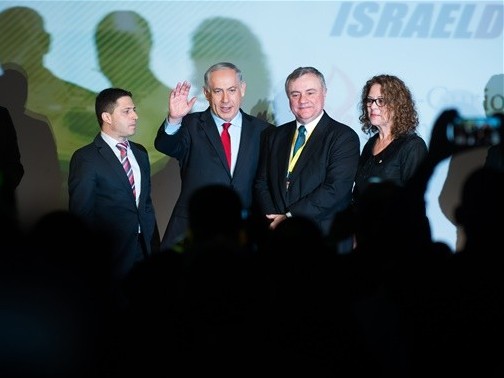 PM Netanyahu, BGU President Rivka Carmi, Beer Sheba Mayor Danilovich and IBM's Steven announce IBM's Center of Excellence in Beer Sheba