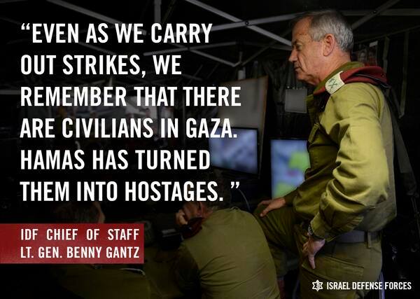 IDF Chief of Staff: Hamas turns civilians into hostages