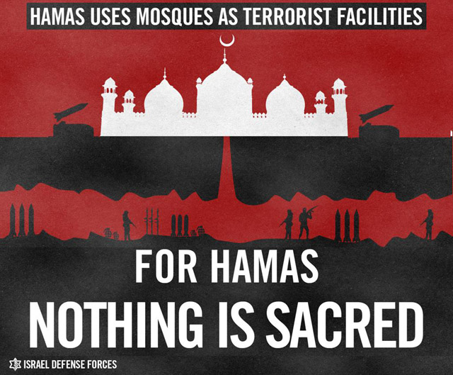 Hamas uses mosques as terrorist facilities