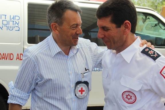 ICRC President Maurer visits MDA in Ashdod