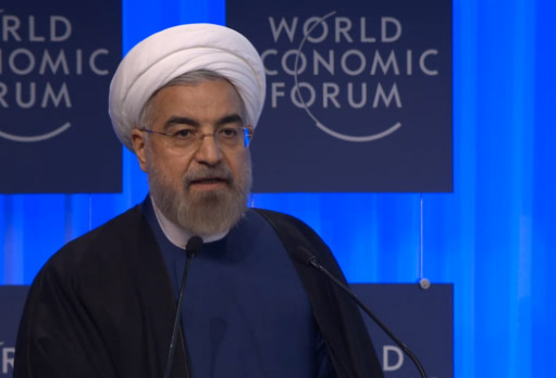 Iranian President Rouhani addresses the World Economic Forum