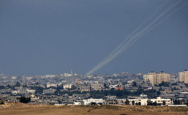 Rockets are launched against  Israel from populated area in northern Gaza