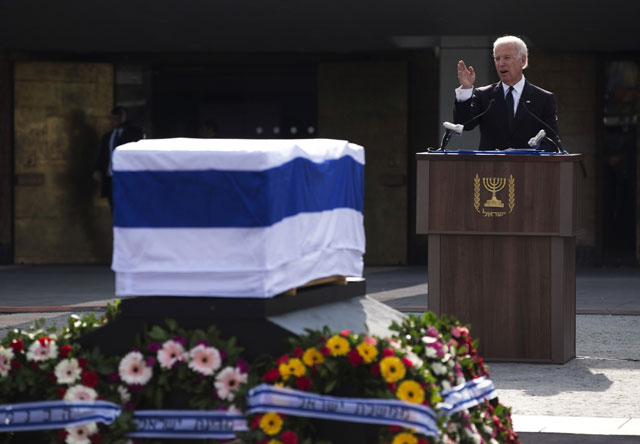 US Vice President Biden eulogizes Ariel Sharon