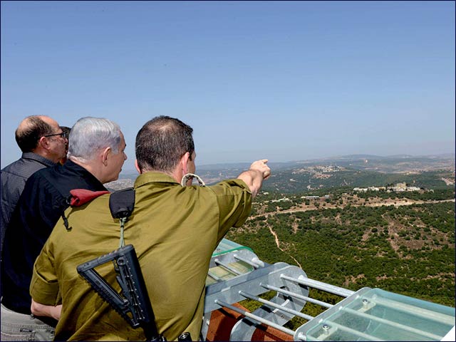 PM Netanyahu and DM Yaalon tour the border with Lebanon