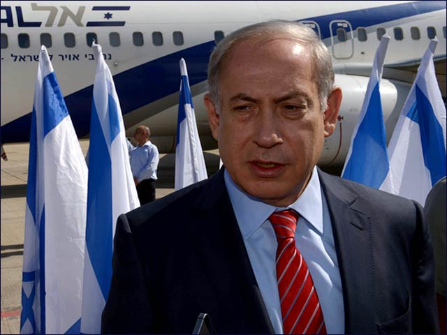 PM Netanyahu at Ben Gurion Airport prior to his departure for Berlin