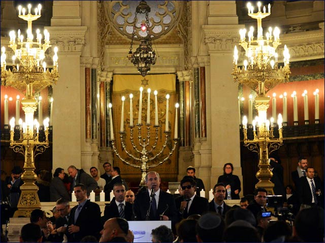 PM Netanyahu at the Great Synagogue of Paris