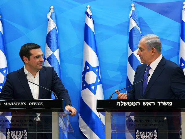 PM Netanyahu with Greek PM Alexis Tsipras in Jerusalem