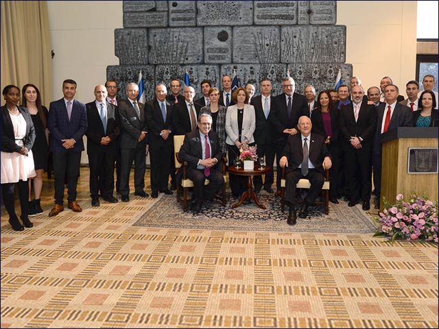 President Rivlin with the heads of Israeli missions to Asia and the Pacific