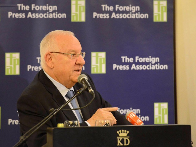 President Rivlin addresses the Foreign Press Association