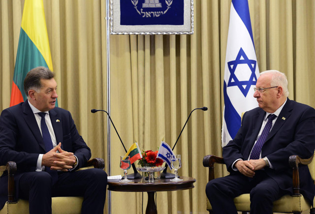 President Rivlin meets with Lithuanian PM Algridas Butkevicius