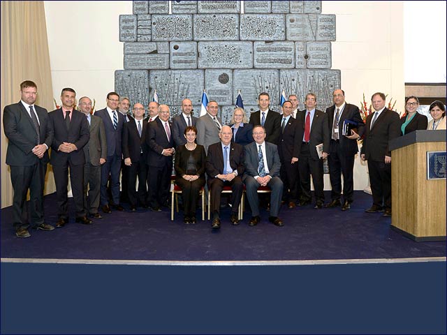 President Rivlin with Israeli diplomats to North America