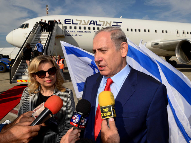 PM Netanyahu at Ben-Gurion Airport