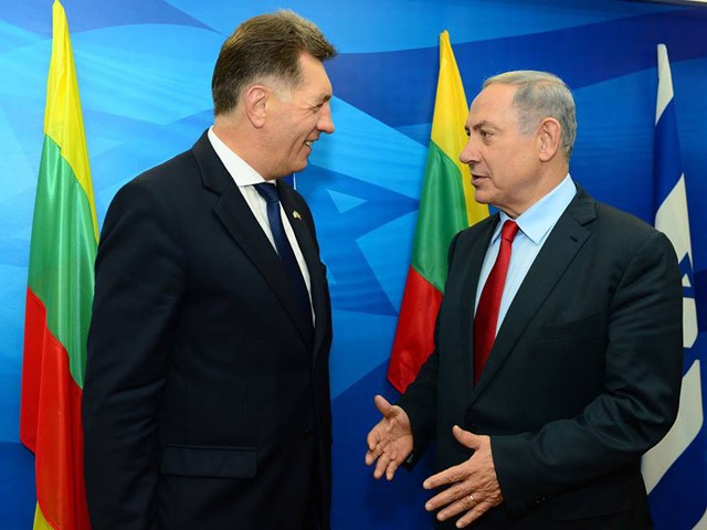 PM Netanyahu meets with Lithuanian PM Algirdas Butkevicius