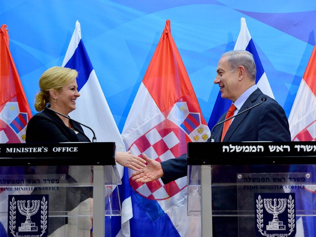 PM Netanyahu with Croatian President Kolinda Grabar-Kitarović