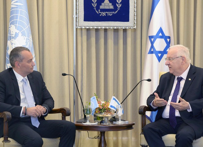 Pres Rivlin meets UN Middle East Special Envoy Nickolay Mladenov