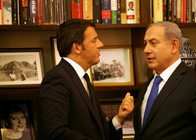 Italian PM Renzi meets with PM Netanyahu