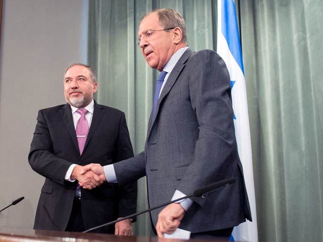 FM Liberman with Russian FM Lavrov in Moscow