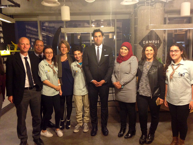 UN Envoy Alhendawi with members of Krembo Wings