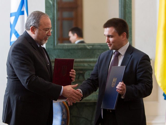 FM Liberman with Ukraine FM Klimkin in Kiev