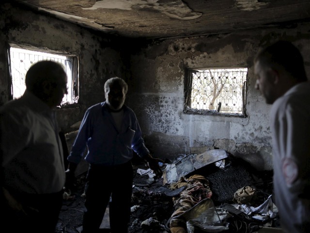 House set on fire in arson attack by Jewish extremists in Duma