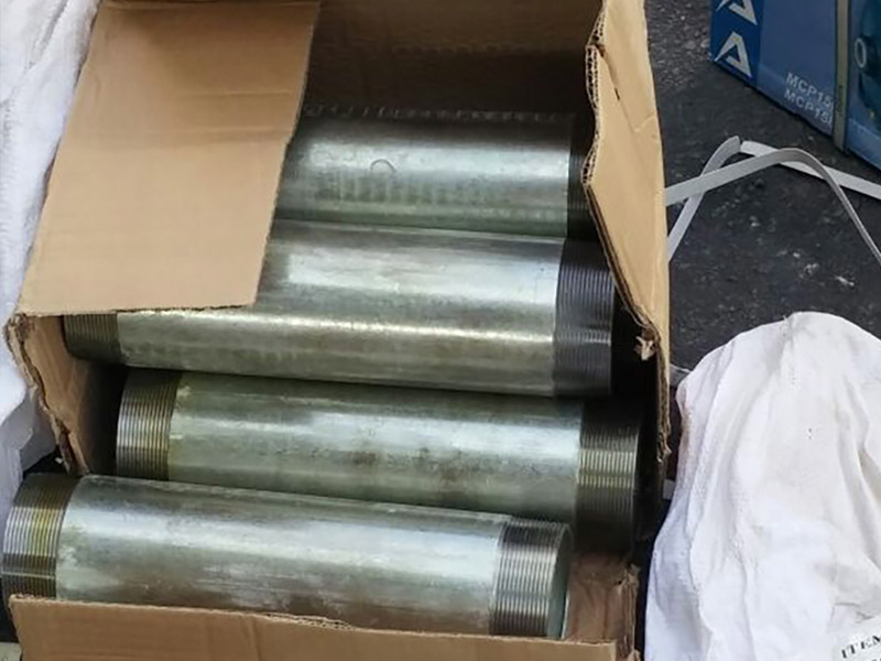 Part of the shipment intercepted at the Tarqumya Checkpoint en route to Gaza, May 26, 2016.