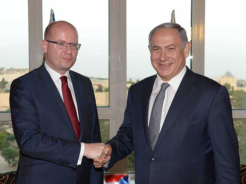 PM Netanyahu with Czech Republic PM Sobotka at the 4th Intergovernmental Consultations