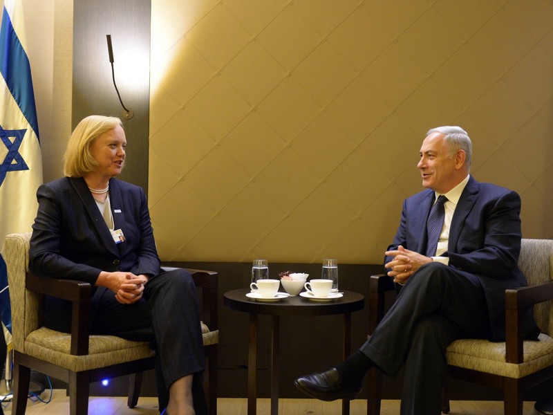 PM Netanyahu meets with HP CEO Meg Whitman