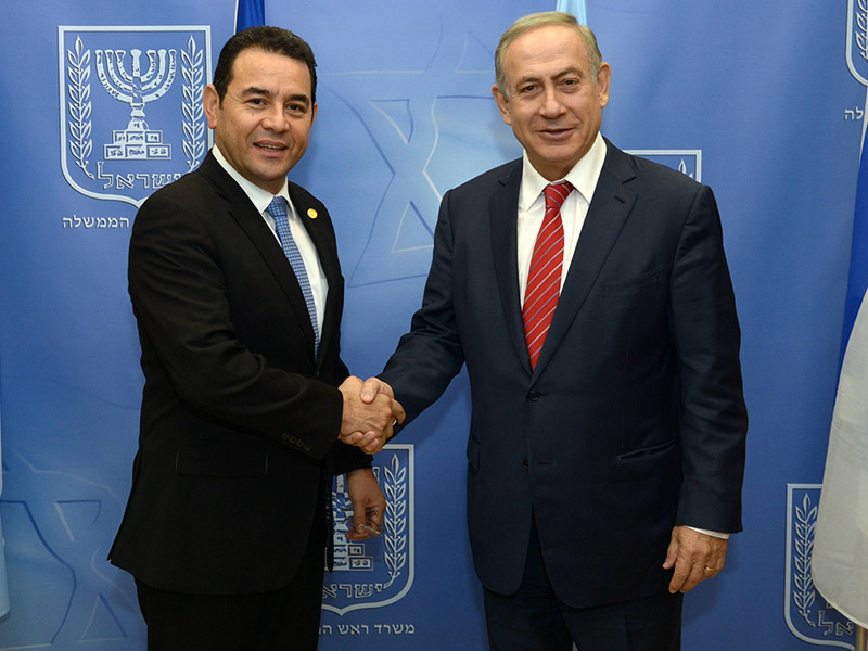 PM Netanyahu meets with Guatemalan President Morales