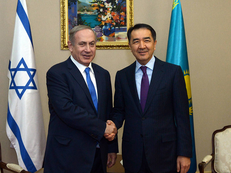 PM Netanyahu with Kazakh PM Sagintayev