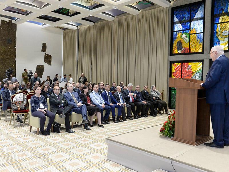 President Rivlin addressing Israel’s ambassadors to Europe