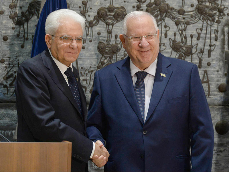 President Rivlin with Italian President Sergio Mattarella