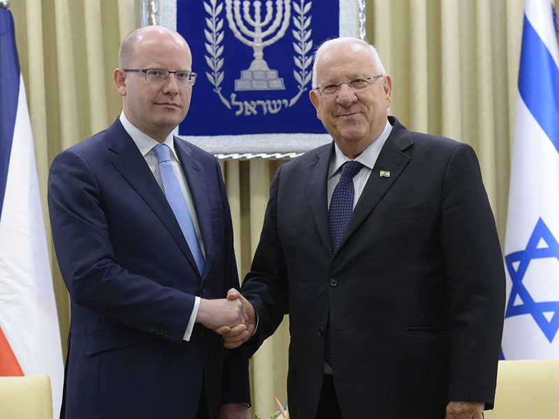 President Rivlin meets with the Prime Minister of the Czech Republic Bohuslav Sobotka