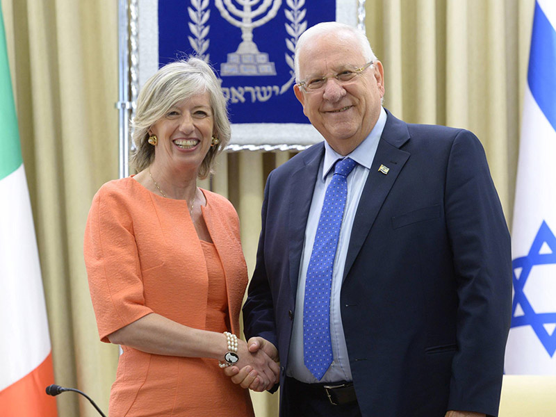 President Rivlin with Italian Minister for Education Stefania Giannini