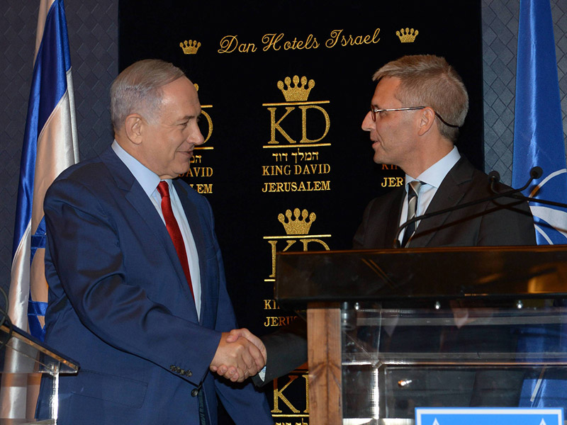 PM Netanyahu with Danish Ambassador to Israel Jesper Vahr